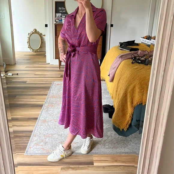 TAHARI ASL Faux Wrap‎ Dress Geometric Print Size 6 *Worn Once* EUC - Picture 2 of 8